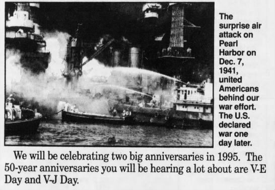 The 50-year anniversary of V-J Day